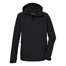 Killtec transitional jacket/functional jacket KOS 52 with hood (waterproof, windproof) black men's