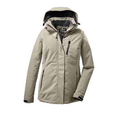 Killtec Winter Jacket KOW 140 with Hood (waterproof and windproof) light taupe ladies