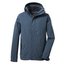 Killtec functional jacket KOS 87 with detachable hood (waterproof, windproof) steel blue men's