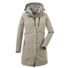 Killtec winter coat with detachable hood (waterproof and windproof, parka) light taupe ladies