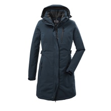Killtec winter coat with detachable hood (waterproof and windproof, parka) light petrol ladies