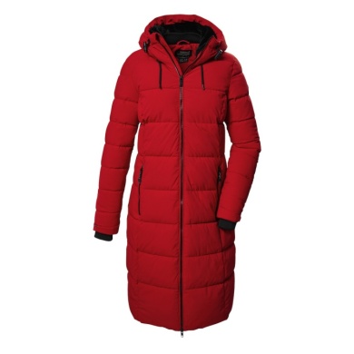 Killtec Winter Coat KOW 56 QLTD with Hood (breathable, windproof, water-repellent) red Ladies