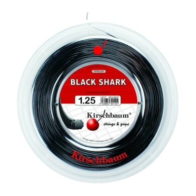 Kirschbaum Tennis String Black Shark (Durability+Spin) black 200m roll