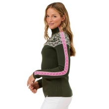 Krimson Klover Sweater Pullover Summit 2.0 Zip Neck (Merino Wool) hunter green Ladies