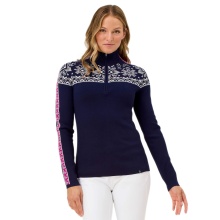 Krimson Klover Sweater Pullover Summit 2.0 Zip Neck (Merino wool) navy blue ladies