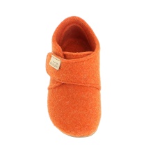 Living Kitzbühel Slippers Velcro Model Felt (rec. Wool) - High Shaft - Solid Colour Kids Orange Children (21-26)
