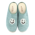 Living Kitzbühel Slippers Fleece Smiley (Cotton) Mint Green Ladies