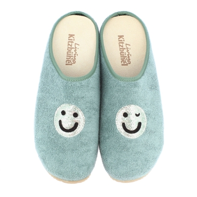 Living Kitzbühel Slippers Fleece Smiley (Cotton) Mint Green Ladies