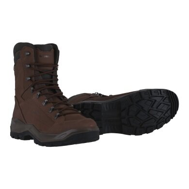 Lowa Military Boots Work Shoes Renegade II N GTX High TF (Nubuck Leather, Waterproof) Dark Brown Men's