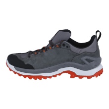 Lowa Innovo Low GTX Walking Shoes (All-Terrain, Suede/Textile, Waterproof) grey/fire red Men's