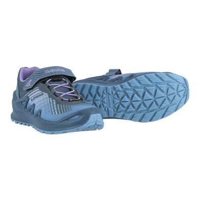 Lowa Merger GTX Junior Velcro Hiking Shoes (Multifunctional, waterproof, Velcro closure) 2025 ice blue/purple toddlers
