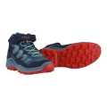 Lowa Maddox Pro Mid GTX Velcro Junior Hiking Shoes (Textile/Suede, Velcro Fastening, Waterproof) navy blue/grey blue Children