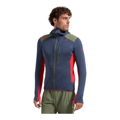La Sportiva Fleece Jacket Aequilibrium Thermal Hoody (with hood, breathable) midnight blue/red men's