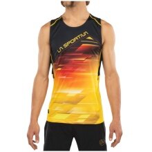 La Sportiva Running Tank Top Slipstream (breathable, reflective details) black/yellow/red men's