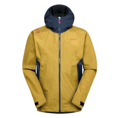 La Sportiva Softshell Jacket Discover Shell (windproof, waterproof) savannah yellow/sky blue men's
