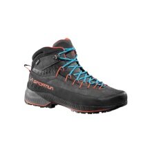 La Sportiva Hiking Shoes TX 4 Evo Mid GTX (Approach, Waterproof, Mid-High) Carbon Grey/Cherry Men