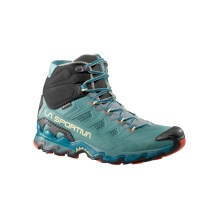 La Sportiva Ultra Raptor II Mid Leather GTX Trail Running Shoes (Nubuck Leather, Waterproof) Green/Black Ladies
