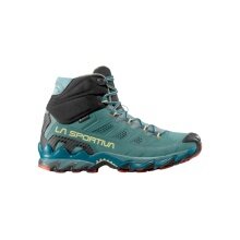 La Sportiva Ultra Raptor II Mid Leather GTX Trail Running Shoes (Nubuck Leather, Waterproof) Green/Black Ladies
