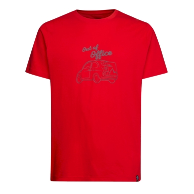 La Sportiva Hiking/Recreation T-shirt Cinquecento - Out of Office - (Cotton) red Men's