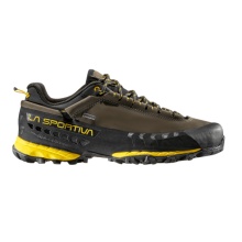 La Sportiva Hiking Shoes TX 5 Low GTX (Nubuck Leather, Approach, Waterproof) Carbon Grey/Yellow Men's