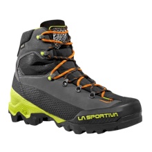 La Sportiva Hiking Shoes Aequilibrium LT GTX (Excursion Mountaineering, Nubuck Leather, Waterproof) Carbon Grey/Lime Men