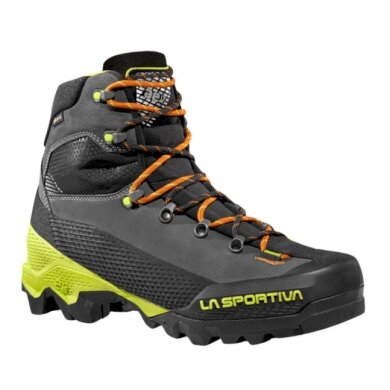 La Sportiva Hiking Shoes Aequilibrium LT GTX (Excursion Mountaineering, Nubuck Leather, Waterproof) Carbon Grey/Lime Men