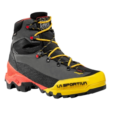 La Sportiva hiking shoes Aequilibrium LT GTX (excursion mountain hiking, nubuck leather, waterproof) black/red/yellow men's