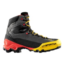 La Sportiva hiking shoes Aequilibrium LT GTX (excursion mountain hiking, nubuck leather, waterproof) black/red/yellow men's