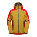 La Sportiva Softshell Jacket Crossridge Evo Shell (Hard Shell, for Ski Touring, Waterproof) savannah yellow/red Men's