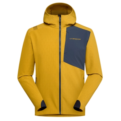 La Sportiva Descender Storm Hiking Jacket (windproof, water-repellent) 2025 savannah yellow/night blue Men's