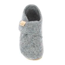 Living Kitzbühel slippers Velcro shoes felt (wool) plain grey toddlers (20-26)