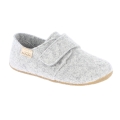 Living Kitzbuhel Slippers Velcro Model Felt (90% Wool) Plain fog gray Children