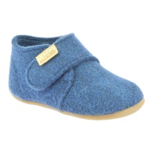 Living Kitzbühel slippers Velcro shoes felt (wool) solid colour sapphire blue toddlers (27-30)