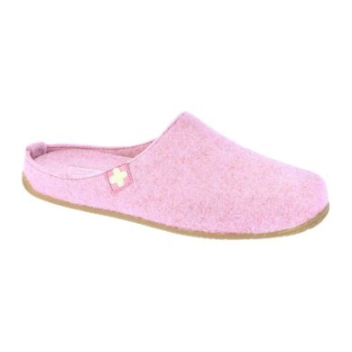 Living Kitzbühel slippers felt slippers (70% wool) Swiss cross ladies - iris/pink