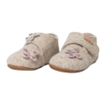 Living Kitzbühel slippers Velcro shoe Sissi butterfly (wool) solid colour oat milk white toddlers girls (24-26)