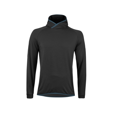 Löffler Hooded Merino Transtex Sweatshirt (thermal insulation, breathable) black men's