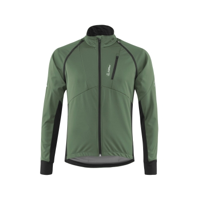 Löffler Bicycle Jacket Bike Zip-Off San Remo AB Light (Softshell, windproof, breathable) pine green men's