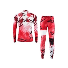 Löffler Functional Underwear Set Racesuit WorldCup 25 (Long Sleeve Shirt and Long Trousers) Red/White Men