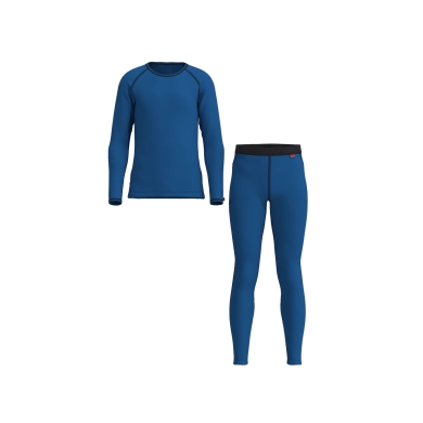 Löffler Functional Underwear Set Long Transtex® Warm (Long Sleeve Shirt and Long Trousers) Blue Children