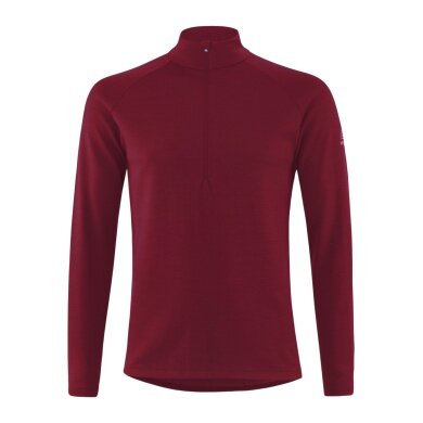 Löffler Long Sleeve Shirt Transtex Merino Midlayer (Half-Zip, thermal insulation) merlot Men's