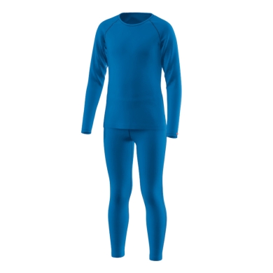 Löffler Functional Underwear Set Long Transtex Warm (Long Sleeve Shirt and Long Trousers) Blue Men's