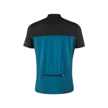 Löffler Bicycle Shirt Bike Half-Zip Glow (Zip Back Pocket, Quick-Drying) coral blue/black Men's