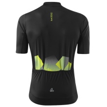 Löffler Bicycle Shirt Bike Jersey Leaves Hotbond (Full-Zip, lightweight, quick-drying) dark grey/lemon Men's