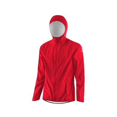 Löffler Hooded Jacket WPM Pocket (water-repellent, windproof) red men's