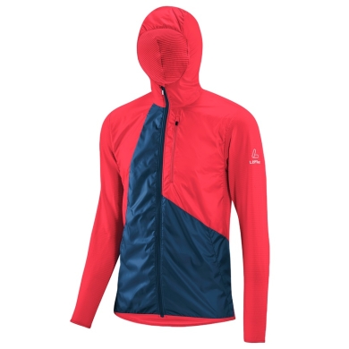 Löffler Fleece Jacket Windfleece Hoody (windproof, quick-drying) red/dark blue men's