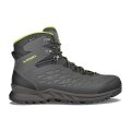 Lowa Hiking Shoes Explorer II Mid GTX (Trekking, Travel, waterproof) anthracite gray/lime Men