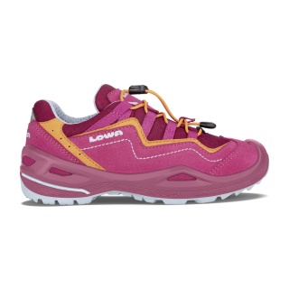 Lowa multifunctional shoes Robin EVO GTX Low (waterproof, suede) fuchsia pink/mango girls