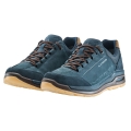 Lowa Everyday Travel Shoes Bellagio Low GTX (Nubuck Leather, Waterproof) navy blue/brown Men's