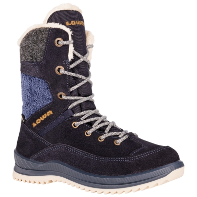 Lowa Winter Boots Bianca High GTX (Suede/Textile, waterproof) 2025 navy blue children