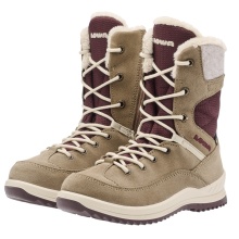 Lowa Winter Boots Bianca High GTX (Suede/Textile, waterproof) 2025 sand brown/red toddlers